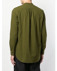 Мужская оливковая рубашка с длинным рукавом от Attachment