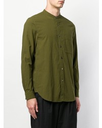 Мужская оливковая рубашка с длинным рукавом от Attachment