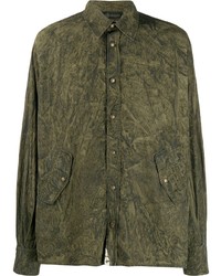 Мужская оливковая рубашка с длинным рукавом от Mr & Mrs Italy