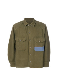 Мужская оливковая рубашка с длинным рукавом от Myar