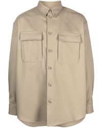 Мужская оливковая рубашка с длинным рукавом от Off-White