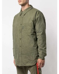 Мужская оливковая рубашка с длинным рукавом от Readymade