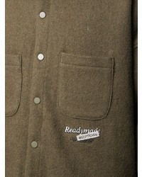 Мужская оливковая рубашка с длинным рукавом от Readymade