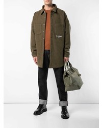 Мужская оливковая рубашка с длинным рукавом от Readymade