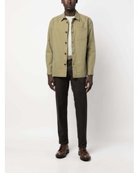 Мужская оливковая рубашка с длинным рукавом от Barbour