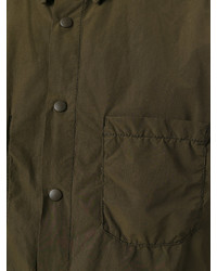 Мужская оливковая рубашка с длинным рукавом от Aspesi