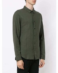 Мужская оливковая рубашка с длинным рукавом от OSKLEN