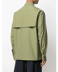 Мужская оливковая рубашка с длинным рукавом от Kenzo