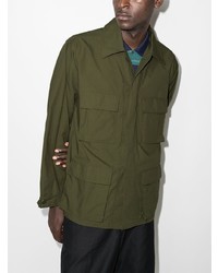 Мужская оливковая рубашка с длинным рукавом от WTAPS