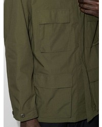 Мужская оливковая рубашка с длинным рукавом от WTAPS