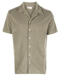 Мужская оливковая рубашка с коротким рукавом от Altea