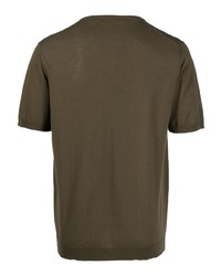 Мужская оливковая рубашка с коротким рукавом от Roberto Collina
