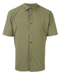 Мужская оливковая рубашка с коротким рукавом от D'urban