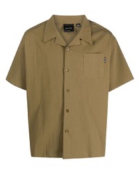 Мужская оливковая рубашка с коротким рукавом от Daily Paper
