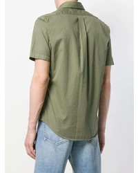 Мужская оливковая рубашка с коротким рукавом от Ralph Lauren
