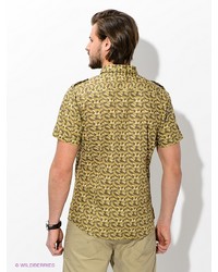 Мужская оливковая рубашка с коротким рукавом от Maestro