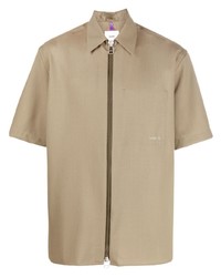 Мужская оливковая рубашка с коротким рукавом от Oamc
