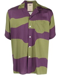 Мужская оливковая рубашка с коротким рукавом от OAS Company