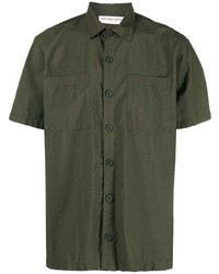 Мужская оливковая рубашка с коротким рукавом от Orlebar Brown