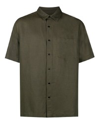 Мужская оливковая рубашка с коротким рукавом от OSKLEN