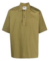 Мужская оливковая рубашка с коротким рукавом от President’S