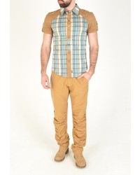 Мужская оливковая рубашка с коротким рукавом от RPS