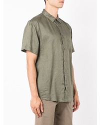 Мужская оливковая рубашка с коротким рукавом от OSKLEN