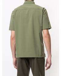 Мужская оливковая рубашка с коротким рукавом от D'urban