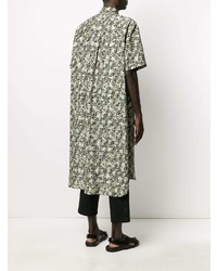 Мужская оливковая рубашка с коротким рукавом от Fendi