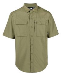 Мужская оливковая рубашка с коротким рукавом от The North Face