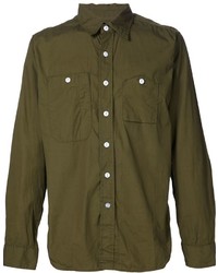 Мужская оливковая рубашка от Engineered Garments