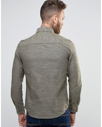 Мужская оливковая рубашка от Wrangler