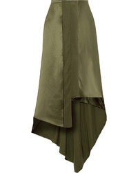 Оливковая сатиновая юбка от Elizabeth and James