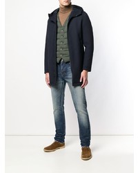Мужская оливковая стеганая куртка без рукавов от Herno