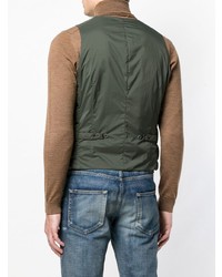 Мужская оливковая стеганая куртка без рукавов от Herno
