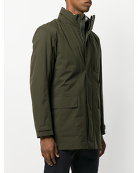 Мужская оливковая стеганая куртка от Z Zegna