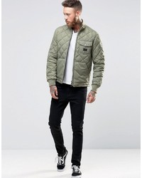 Мужская оливковая стеганая куртка от Lee