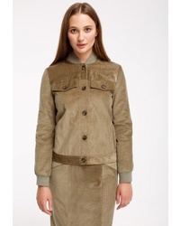 Женская оливковая университетская куртка от Pattern