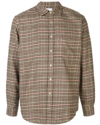 Мужская оливковая фланелевая рубашка с длинным рукавом в клетку от Portuguese Flannel