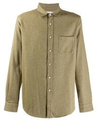 Мужская оливковая фланелевая рубашка с длинным рукавом от Portuguese Flannel