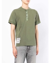 Мужская оливковая футболка на пуговицах от Izzue