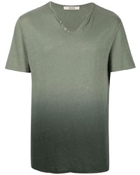 Мужская оливковая футболка на пуговицах от Zadig & Voltaire