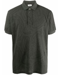 Мужская оливковая футболка-поло с "огурцами" от Etro