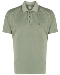 Мужская оливковая футболка-поло с принтом от C.P. Company