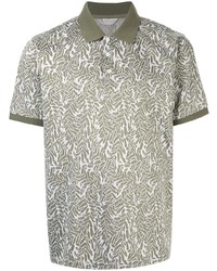 Мужская оливковая футболка-поло с принтом от Gieves & Hawkes