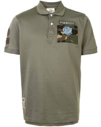Мужская оливковая футболка-поло с принтом от Kent & Curwen