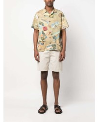 Мужская оливковая футболка-поло с принтом от Polo Ralph Lauren