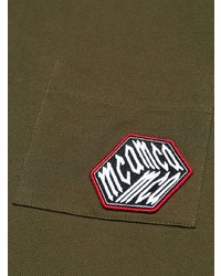 Мужская оливковая футболка-поло от McQ Alexander McQueen
