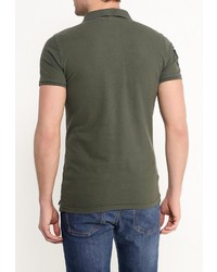 Мужская оливковая футболка-поло от BLEND