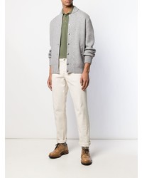 Мужская оливковая футболка-поло от Brunello Cucinelli